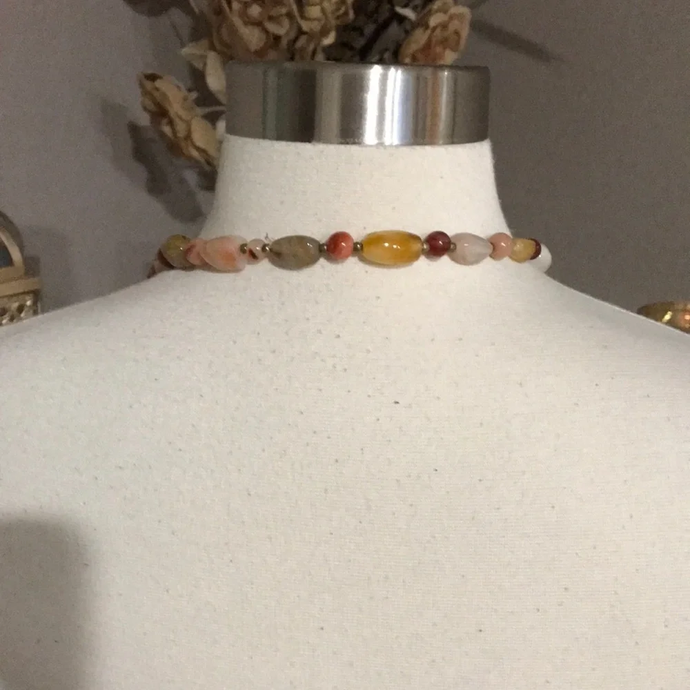 Agate Polished Stone Necklace